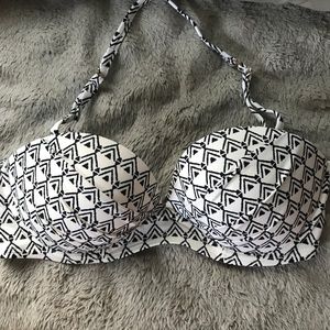 Victoria’s Secret White & black bathing suit top